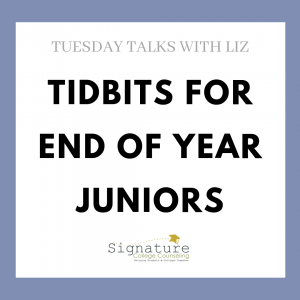 Video: Tidbits for End of Year Juniors